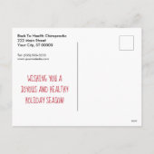 Snowman Chiropractic Feestdagenkaart (Achterkant)