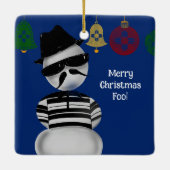 Snowman Cholo Nouveau Mexique Ornements de Noël Zi (Dos)