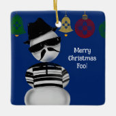 Snowman Cholo Nouveau Mexique Ornements de Noël Zi (Devant)