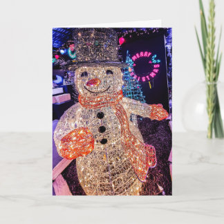 Snowman Christmas Card Feestdagen Kaart