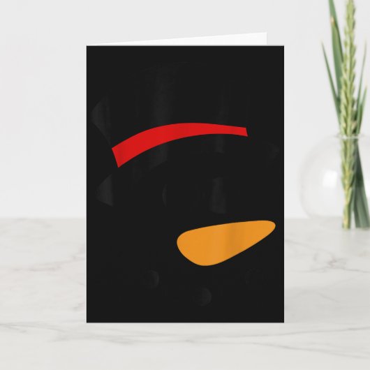 Snowman Christmas Character Face Kaart (Voorkant)