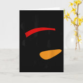 Snowman Christmas Character Face Kaart (Gele Bloem)
