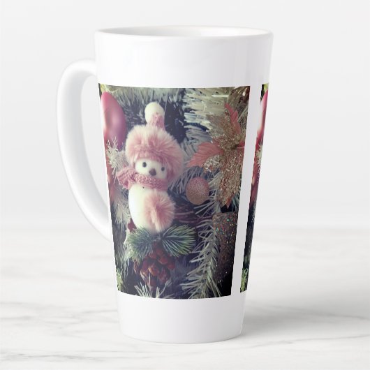 Snowman Christmas Latte Mug (Angle gauche)