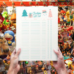Snowman Christmas Liste cadeaux Papier à lettres<br><div class="desc">Cette feuille de papier exquise est un outil indispensable pour rester organisé pendant la période des fêtes. Il offre des sections désignées pour les noms des destinataires, les idées cadeaux, les budgets et le suivi des achats et des emballages. Ce papier à lettres est plus qu'un simple papier; c'est un...</div>