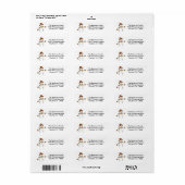 Snowman Christmas mailing étiquettes (Feuille entière)
