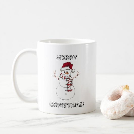 Snowman Christmas Mug (Avec donut)