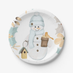 Snowman Christmas Paper Bord feestdag