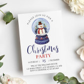 Snowman Christmas Party Bithday Invitation