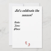 Snowman Christmas Party Invitation aquarelle Art (Dos)