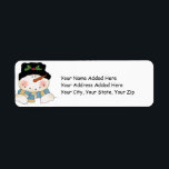 Snowman Christmas Retourner l'adresse Étiquettes<br><div class="desc">Étiquettes d'adresse de retour de Noël avec un bonhomme de neige adorable avec un casquette en feutre noir !</div>