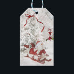 Snowman Christmas Snow Globe étiquettes de traînea<br><div class="desc">Snowman Christmas Snow Globe étiquettes de traîneau à neige</div>