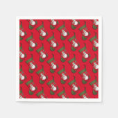 Snowman Christmas Stocking Tiled Pattern Servet (Voorkant)
