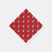 Snowman Christmas Stocking Tiled Pattern Servet (Hoek)