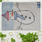 Snowman & Christmas Tree Tea Serviette (Plié)