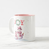 Snowman Christmas Two-tone koffie Mok (Voorkant links)