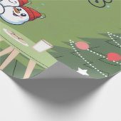 Snowman Christmas Wrapping Paper | Festive Gift Cadeaupapier (Hoek)