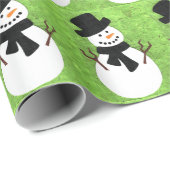 'Snowman' Collage Matte Gift Wrap Cadeaupapier (Rol Hoek)