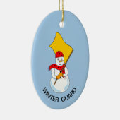 Snowman Colorguard Keramisch Ornament (Rechts)