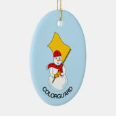 Snowman Colorguard Keramisch Ornament (Rechts)