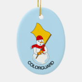 Snowman Colorguard Keramisch Ornament (Achterkant)