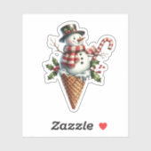 Snowman Cone Vinyl Sticker (Vel)