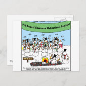 Snowman Convention Funny kerstcadeaus & T - shirts Feestdagenkaart (Voorkant / Achterkant)