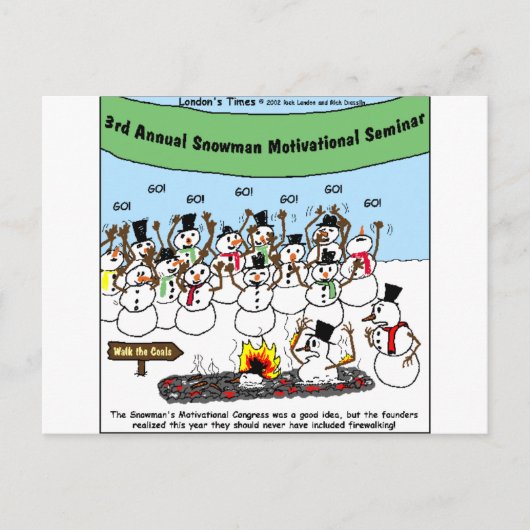 Snowman Convention Funny kerstcadeaus & T - shirts Feestdagenkaart (Voorkant)