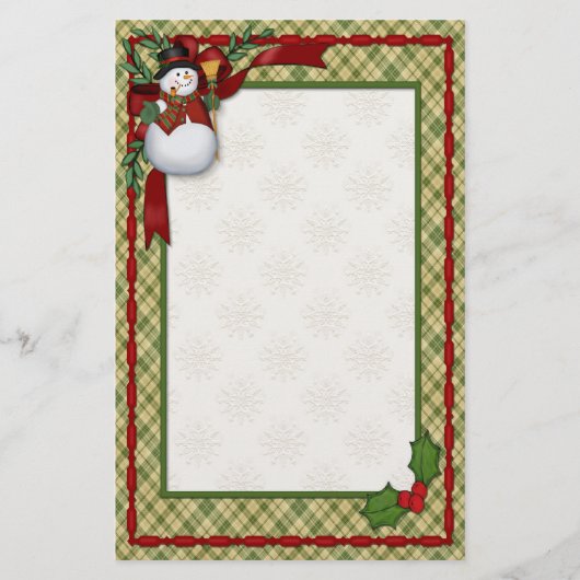 Snowman Country Christmas Briefpapier (Voorkant)