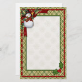 Snowman Country Christmas Briefpapier (Voorkant / Achterkant)