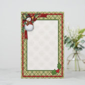 Snowman Country Christmas Briefpapier (Staand voorkant)