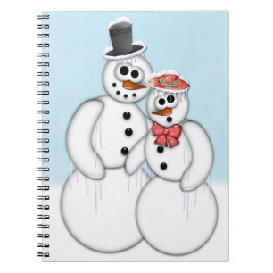 Snowman Couple Notitieboek