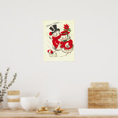  Snowman Couple Print (Keuken)