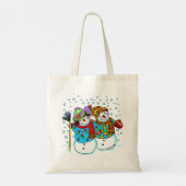 Snowman Couple Snowman Sac fourre-tout (Dos)