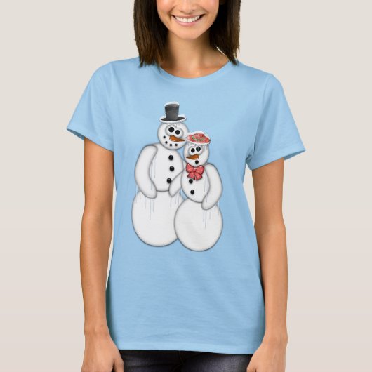 Snowman Couple T-shirt (Voorkant)