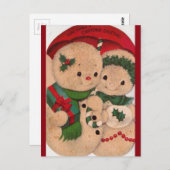  Snowman Couple uit 1940 Briefkaart (Voorkant / Achterkant)