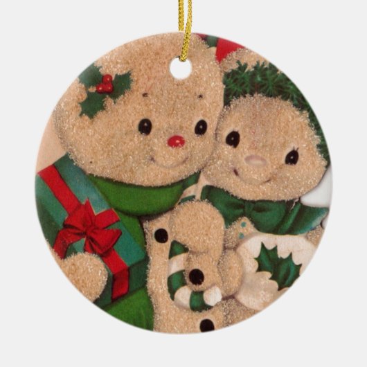 Snowman Couple uit 1940 Keramisch Ornament (Voorkant)