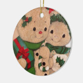 Snowman Couple uit 1940 Keramisch Ornament (Links)