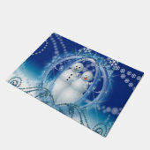 Snowman Couple Winter Weddenschap Kerstmis Deurmat (Schuin)