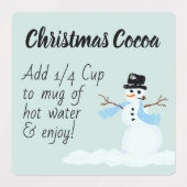 Snowman Custom Holiday Food Cadeau Étiquettes (Design 1)