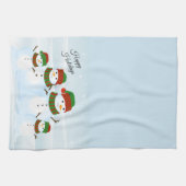 Snowman Cute Holiday Serviette de cuisine (Horizontal)