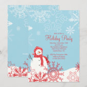 SNOWMAN CUTE Vacature SNOWMAN Kaart (Voorkant / Achterkant)