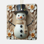 Snowman Daisy Christmas Keramisch Ornament (Links)