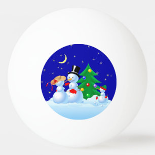 Snowman Dancing Pingpongballen