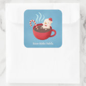 Snowman dans le cacao chaud Warm Wits Stickers Pun (Sac)