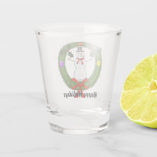 Snowman dans le verre de tir de couronne (Dos)