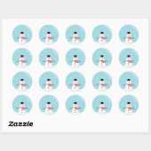 Snowman dans un Stickers Globe des neiges (Feuille)