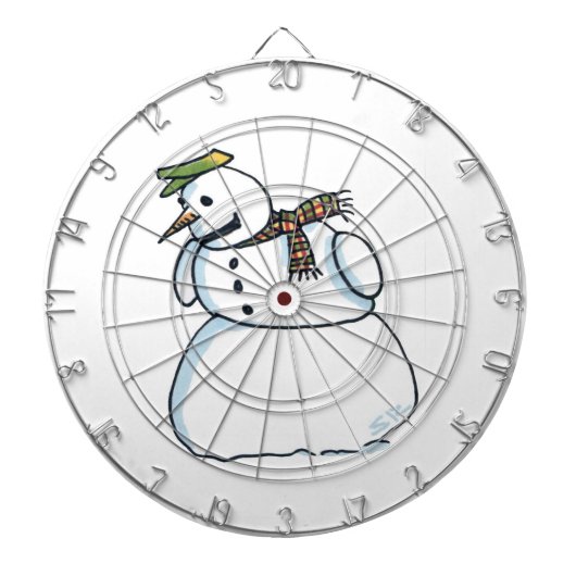 Snowman dartboard dartbord (Voorkant)