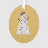 Snowman de Noël aux lumières des fées (devant)