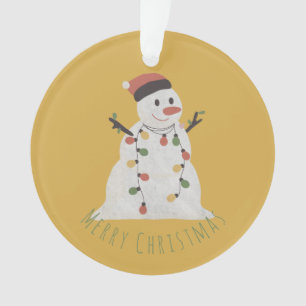 Snowman de Noël aux lumières des fées
