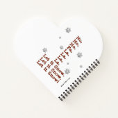 Snowman de Noël (En Forme De Coeur) Carnet Spiral (Dos)